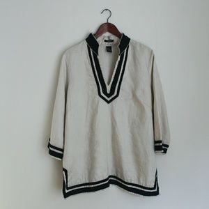 Linen Manadrin Collar Tunic